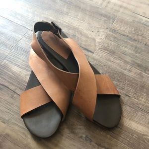 LL Bean Leather Cross Strap Sandal